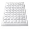 Queen Size- 1 Piece 800 GSM Down Alternative 3 Inch Thick Upto 15" Deep Pocket Fitted Mattress Topper Protector Extra Soft Comfortable Sleep for All Season- Queen(60X80 Inche), White view 1