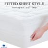 Queen Size- 1 Piece 800 GSM Down Alternative 3 Inch Thick Upto 15" Deep Pocket Fitted Mattress Topper Protector Extra Soft Comfortable Sleep for All Season- Queen(60X80 Inche), White view 2