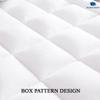 Queen Size- 1 Piece 800 GSM Down Alternative 3 Inch Thick Upto 15" Deep Pocket Fitted Mattress Topper Protector Extra Soft Comfortable Sleep for All Season- Queen(60X80 Inche), White view 3