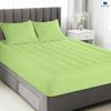 Queen Size- 3 Piece 800 GSM Down Alternative 3 Inch Thick Upto 15" Deep Pocket Fitted Mattress-Topper Protector for Extra Soft Comfortable Sleep for All Season- Queen(60X80 Inche), Sage Green view 2