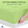 Queen Size- 3 Piece 800 GSM Down Alternative 3 Inch Thick Upto 15" Deep Pocket Fitted Mattress-Topper Protector for Extra Soft Comfortable Sleep for All Season- Queen(60X80 Inche), Sage Green view 3