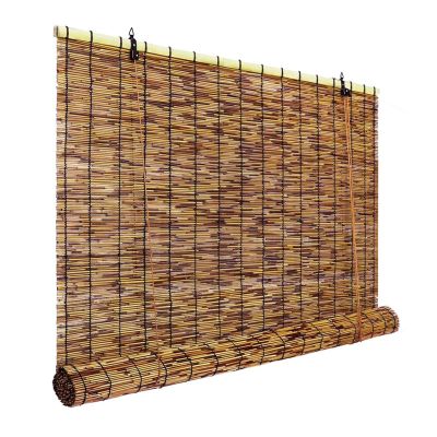 Bamboo Roll-Up Blind For Indoor/outdoor, Cordless Patio Reed Shades Roman Bamboo Roller Blinds Waterproof Privacy Protection Bamboo Curtain Easy Installation 48"x48" 40"x60" 48"x72" ( Size : 70" W x 7