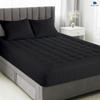 Queen Size- 3 Piece 800 GSM Down Alternative 3 Inch Thick Upto 15" Deep Pocket Fitted Mattress-Topper Protector for Extra Soft Comfortable Sleep for All Season- Queen(60X80 Inche), Dark Grey view 2