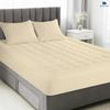 Queen Size- 3 Piece 800 GSM Down Alternative 3 Inch Thick Upto 15" Deep Pocket Fitted Mattress-Topper Protector for Extra Soft Comfortable Sleep for All Season- Queen(60X80 Inche), Ivory view 2