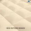 Queen Size- 3 Piece 800 GSM Down Alternative 3 Inch Thick Upto 15" Deep Pocket Fitted Mattress-Topper Protector for Extra Soft Comfortable Sleep for All Season- Queen(60X80 Inche), Ivory view 4