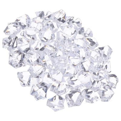 Ciieeo 260pcs Transparent Fake for Decoration Realistic Irregular Shape Reusable Ice Props for Home Shop Party and Photography for Vase Filler and Beverage Displays