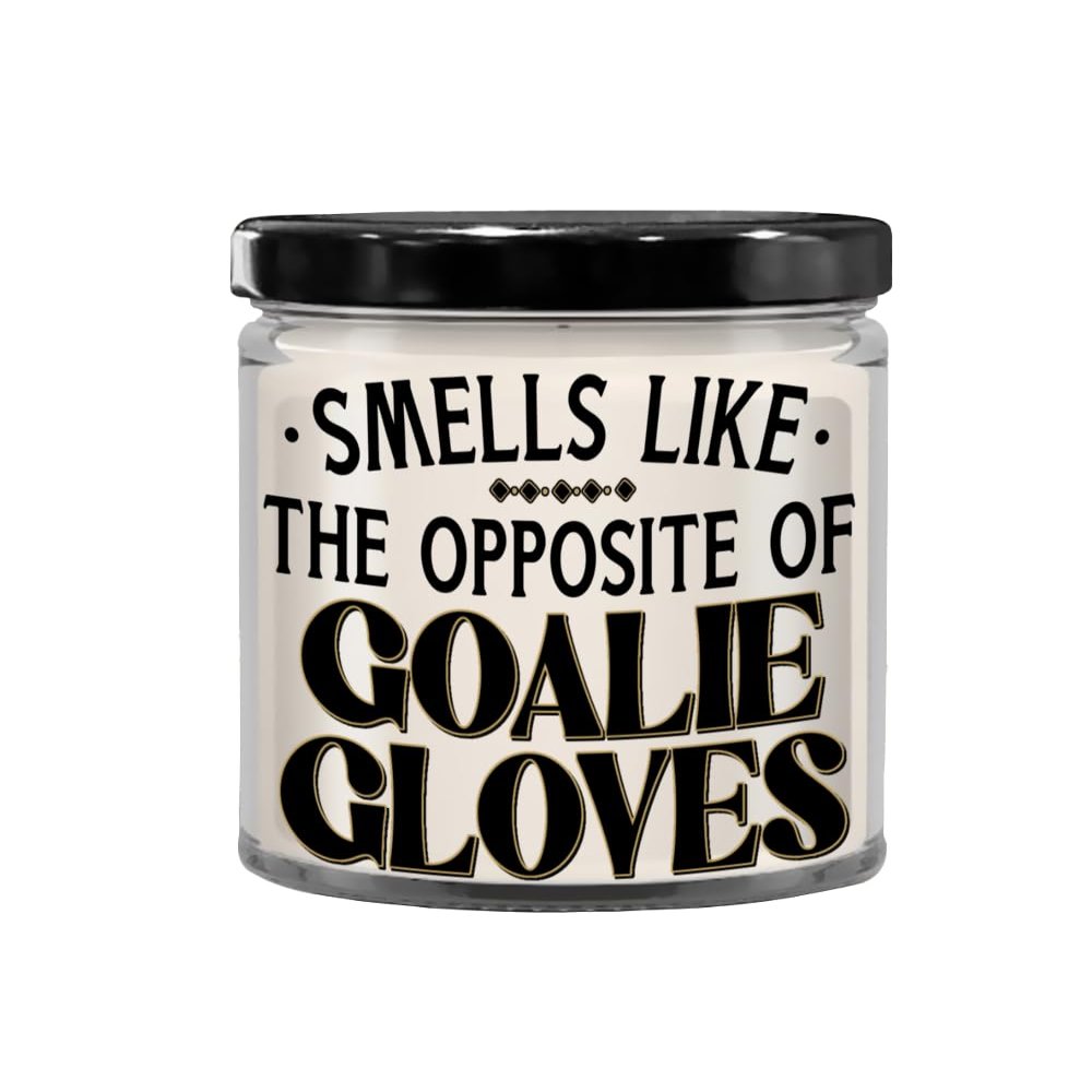 Soccer Candle Smells Like The Opposite of Goalie Gloves for Player Equipment Manager Fun Birthday Christmas Idea Funny Sarcastic 9 Oz. Vanilla Scented
