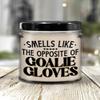 Soccer Candle Smells Like The Opposite of Goalie Gloves for Player Equipment Manager Fun Birthday Christmas Idea Funny Sarcastic 9 Oz. Vanilla Scented view 3