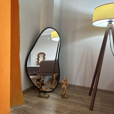 Wavy Full-Length Mirror in Special Size, Full Length Mirror, Floor Mirror, Standing Mirror, Arched Mirror, Handmade Standing Mirror Full Length, Standing Mirror Full Length (160x60 CM - 63''x24'' IN)