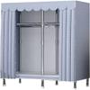 Wardrobe Portable Canvas Wardrobe,Large Clothes Storage Organizer with Hanging Rail,Shelves,Foldable Closet for Bedroom,Living Room,C-105x45x170cm view 1