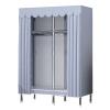 Wardrobe Portable Canvas Wardrobe,Large Clothes Storage Organizer with Hanging Rail,Shelves,Foldable Closet for Bedroom,Living Room,C-105x45x170cm view 2