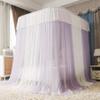 U-Shaped Rail Canopy Curtain Bed Frame Double Layer Mosquito Net Bed Frame Curtain Brackets Canopy Bed Frame Post Poles with Curtain for Bedroom Decoration,Pink,King, Full, Green view 3