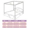 U-Shaped Rail Canopy Curtain Bed Frame Double Layer Mosquito Net Bed Frame Curtain Brackets Canopy Bed Frame Post Poles with Curtain for Bedroom Decoration,Pink,King, Full, Green view 4