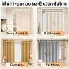 Tension Shower Curtain Rod, Adjustable Steel Shower Rod, Expandable, Bathroom Rod No Drilling, for Bathroom, Closet, Window, Room Divider(Color:Yellow,Size:410cm-500cm) view 3