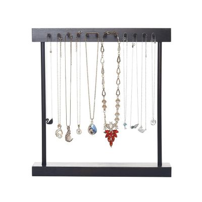 Jewelry Rack Jewelry Display Rack Minimalistic Black Walnut Color Retro Necklace Holder Hanging Prayer Beads Bracelet Fashion Jewelry Display Standd Jewelry Stand Holder (Color : Single)