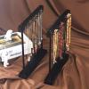 Jewelry Rack Jewelry Display Rack Minimalistic Black Walnut Color Retro Necklace Holder Hanging Prayer Beads Bracelet Fashion Jewelry Display Standd Jewelry Stand Holder (Color : Single) view 3
