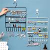 WAOCEO Jewelry Rack 10 Hook Wall Earring Jewelry Organizer Earring Organizer Hanging Holder Necklace Display Stand Jewelry Hange Jewelry Stand Holder (Color : Black) view 3