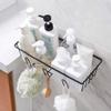 Metal Wire Hanging Shower Caddy,Extra Wide Space for Shampoo,Conditioner,and Soap with Hooks for Razors,Towels,and More view 3