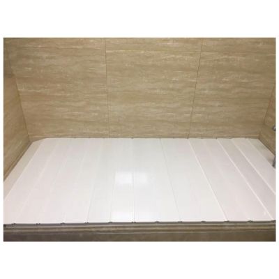Bathtub Tray Bathtub Caddy Tray Dust-Proof Bathtub Cover Folding Durable Insulation Cover, Scalable PVC Bath Tub Accessories Shutter Bath Lid, Length 150/160/170/180cm Multifunctional (Color : White