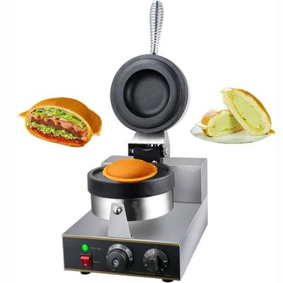 RESKIU Electric Waffle Maker, Panini Press Sandwich Maker Ice Cream Brioche Hamburger Maker Panini Press Machine Non-stick Plates Independent Temperature Control for Bakeries, Restaurants,A