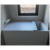 Bathtub Tray Folding PVC Bathtub Cover Shutter Bath Lid, Wood Grain Bathtub Insulation Cover Dust Board, Scalable Waterproof Storage Stand Bathtub Tray, 0.6cm Thickness Multifunctional (Color : White view 1