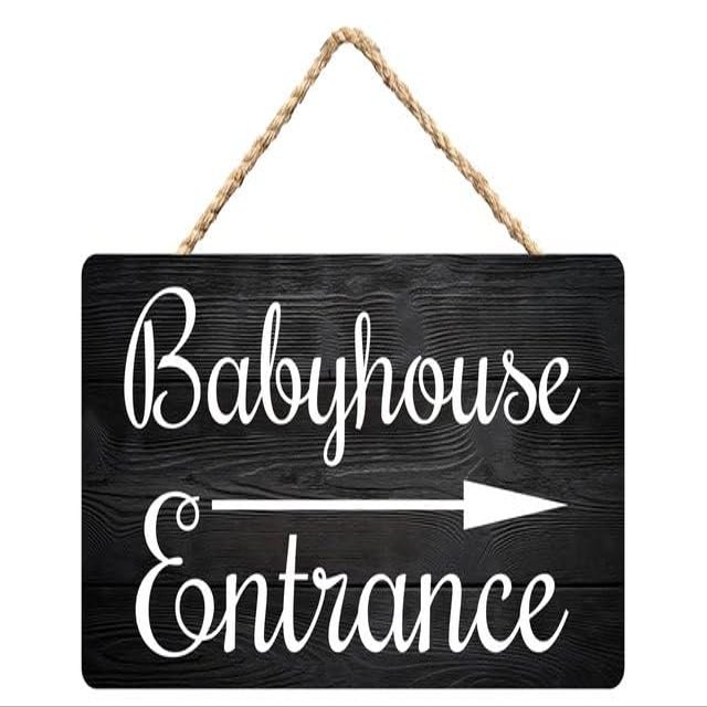 Everyday Business Signs - Store Name Entrance Arrow - Rustic Wood Decor For Home Office Farmhouse Porch Shop,Funny Wooden Hanging Plaque, 6 X 12 In