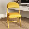 Torzk Folding Chairs with Padded Seats, Indoor Outdoor Portable Stackable Commercial Seat Foldable Stool with Thick Cushion for Events Office Wedding Party Kitchen Dining (Color : Yellow) view 1