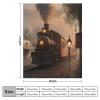 Brebasf Mid Century Steam Train Blankets Soft Blanket Rustic Vintage Wild West Country Antique Steam Train Blanket for Bedroom Sofa Throw-70W x80L view 2