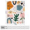 Brebasf Watercolor Boho Woman Face Blankets Soft Blanket Modern Abstract Art Plants Leaves Florals Blanket for Bedroom Sofa Throw-70W x80L view 2