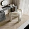 ESRADA Cream Style Backrest Makeup Chair Bedroom Light Luxury Dressing Stool Casual Designer Single Chair Home Simple Dining Chair C-60 * 55 * 78cm view 2