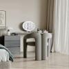 ESRADA Cream Style Backrest Makeup Chair Bedroom Light Luxury Dressing Stool Casual Designer Single Chair Home Simple Dining Chair C-60 * 55 * 78cm view 3