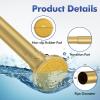 Shower Curtain Rod Adjustable 32"-93", Tension Shower Curtain Rod No Drilling Stainless Steel Rust Proof for RV Bathroom Shower Stall Apartment, Gold view 2