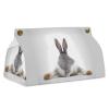 Funny Grey Rabbit Laying Tissue Box Cover, PU Leather Rectangular Tissue Box Case Organizer Holder Vanity Dresser Night Stand Table Countertop Home Office Car 7.7X4.7X4.3'' view 1