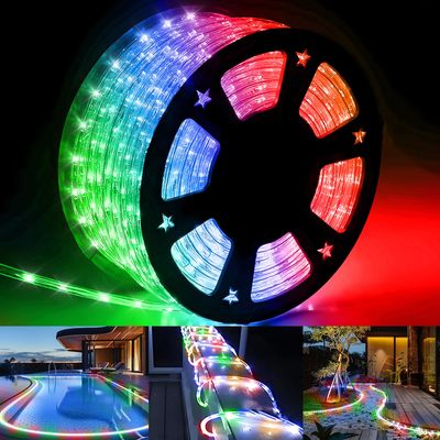 500 LED Outdoor Rope Lights, 28M/92ft Christmas Tube Lights Waterproof Fairy String Lights 8 Modes LED Rope Lighting Decorate for Christmas Tree Indoor Party Bedroom Garden (Multicolor)