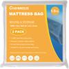 1.5 Mil Mattress Bags for Moving 2 Pack Mattress Cover Twin or Full Size Mattress Storage Bag - Plastic Wrap Moving Mattress Protector for Storage view 1