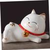 Ciieeo 1pc Ceramic Cat Model Ornament Decorative Photography Prop for Home Office Stylish Desktop Adornment for Housewarming Collectors view 2