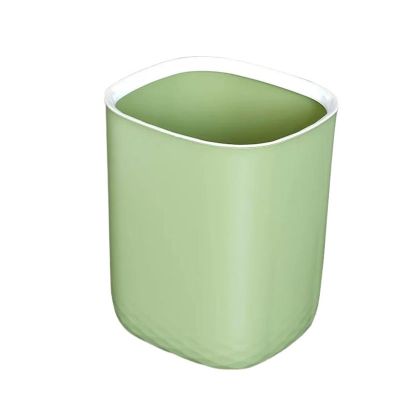 WAOCEO Trash Can Trash Can Household Large Capacity Toilet Office Living Room Paper Basket Kitchen Kitchen Waste Storage Bucket Trash Can Wastebasket (Color : Green, Size : M)