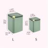 Trash Can Trash Can with Lid Household Light Luxury Living Room Desktop Large Capacity Press Pop Lid Toilet Bathroom Kitchen Waste Basket Trash Can Wastebasket (Color : White, Size : Small) view 2