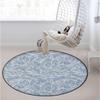 Blue White Gaming Chair Mat for Hardwood Floor Anti-Slip Floor Protector Game Controller Rubber Gaming Computer Chair Mat Flower Orchids Bohemian Style Country Style Diameter 59 in view 1