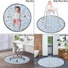 Blue White Gaming Chair Mat for Hardwood Floor Anti-Slip Floor Protector Game Controller Rubber Gaming Computer Chair Mat Flower Orchids Bohemian Style Country Style Diameter 59 in view 4