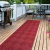 GLIWEN Rugs 1FTx79FT Ultra-Thin Rubber Backing Indoor Area Rugs Washable Runner Rug Hallway Kitchen Runner Mat Non-Shedding Carpet for Laundry Entrance Red view 2