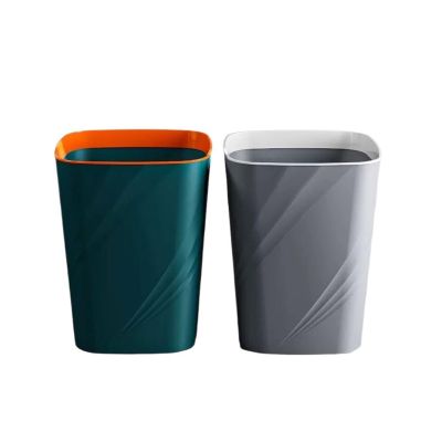 WAOCEO Trash Can Household Bathroom Toilet Large Capacity Simple Wind with Pressure Ring Garbage Cans Large Waste Paper Basket Trash Can Wastebasket (Color : A, Size : Small)