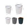 WAOCEO Trash Can Household Bathroom Toilet Large Capacity Simple Wind with Pressure Ring Garbage Cans Large Waste Paper Basket Trash Can Wastebasket (Color : A, Size : Small) view 2