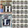 2024 Personalized 26 Letter Last Name Welcome Sign with Eucalyptus Garland and Bow, 16'' x 14" New Last Name Year Round Front Door Wreath, Spring Wreath for Front Door Decor, Farmhouse Home Gifts (P) view 3