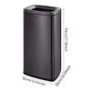 EERINESS Kitchen Trash Can Open Top Trash Can Indoor Garbage Recycling Stainless Steel Trash Can Kitchen Trash Can Restaurant Office 30L Capacity Office Trash Can Wastebaskets (Size : A) view 2
