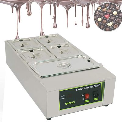 Chocolate Melting Pot, Electric Chocolate Melting Machine,Commercial Electric Chocolate Tempering Machine 0~95/0~194 Chocolate Melter (Size : 5grid)