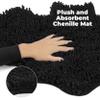 MANNY'S MYSTERIOUS ODDITIES Chenille Bat Bath Mat - 32 Inch by 20 Goth Bathroom Rug Extra Thick, Soft, Absorbant, and Machine Washable - Non Slip and No Creases - Bathroom Decor view 3