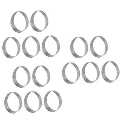 Cabilock 15pcs Easter Egg Shape Cookie Cutters Stainless Steel Cookie Molds Biscuit Molding for Boys and Girls Baking Tools