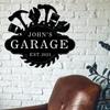 GRJIRAC Personalized Workshop Sign Garage Wall Decor Metal Wall Art, Custom Garage Sign Personalized Garage Metal Sign Papas for Dad Husband Customized Workshop Metal Name Sign view 2