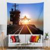 Loccor Aircraft Carrier Tapestry 118''x98'' Military Fighter Jet Air Force Party Wall Tapestry for Air Force Birthday Party Decorations Kids Boys Bedroom Living Room Decor view 4